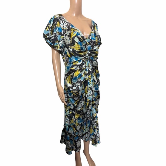 Cinq à Sept Multicolor Floral Midi Dress size 12 - Picture 2 of 7